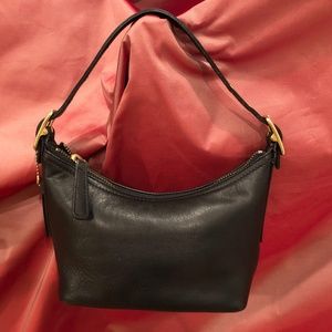 Coach 9844 Black Leather Mini Hobo